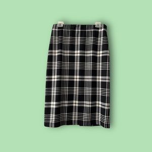 Small plaid pencil skirt with stretch